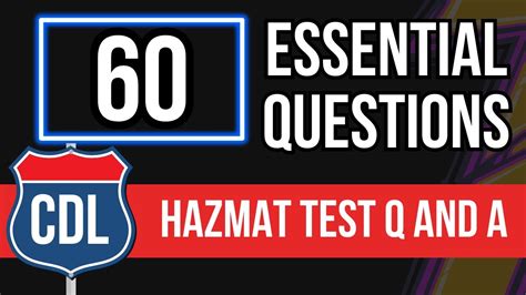 cdl hazmat practice test questions